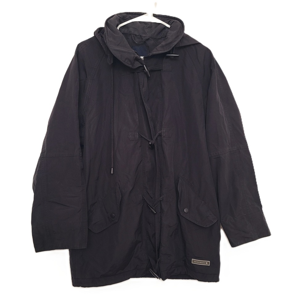 Denmark RedGreen XS Black Rain Jacket Full Zip Waterproof‎ Outdoors Basic Casual